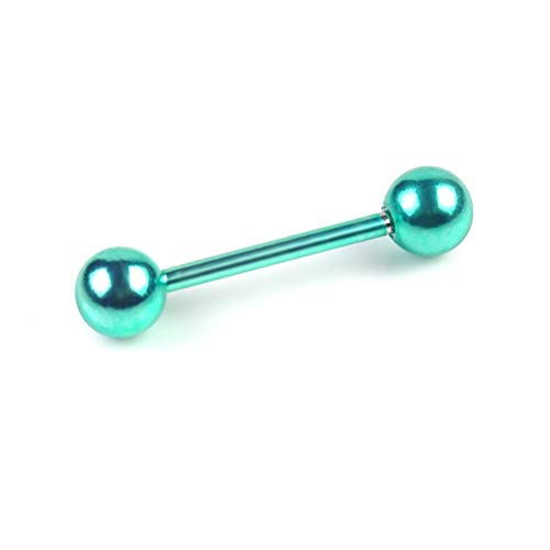 Tendycoco 7 peças de anéis de língua para mamilo, halteres retos, piercings de língua, joia de perfu