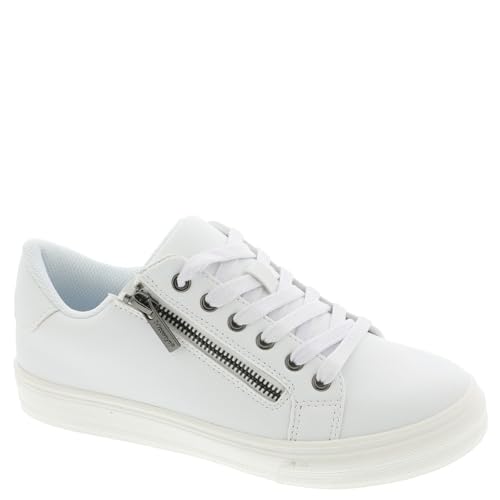 Masseys Women's Berkeley Zipper Sneakers 8M White
