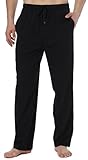 RENZER Men's Pajamas Pants 100% Knit Cotton Long Lounge Pants