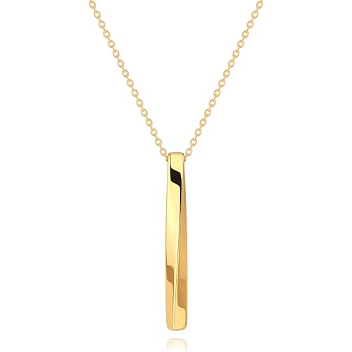 POTESSA 18k Gold Plated Bar Necklace