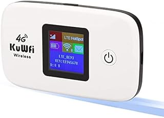 KuWFi Mobile WiFi Router, Travel WiFi Hotspot Unlocked 4G LTE Router Portable WiFi Hotspot 4G LTE Mobile Wifi Hotspot Support B1/ B3/ B7/B8/B20