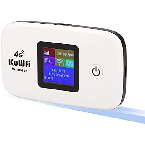 KuWFi Mobile WiFi Router, Travel WiFi Hotspot Unlocked 4G LTE Router Portable WiFi Hotspot 4G LTE Mobile Wifi Hotspot Support B1/ B3/ B7/B8/B20 Cover