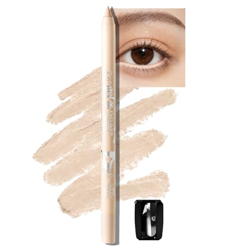 Image of Nude Matte Gel Eyeliner Pencil, Waterproof Smudge-proof Long Lasting Plum Eye Liner, High-Pigmented Smooth Creamy Formula for Mature Women, Eyes Makeup Pen with Sharpener
