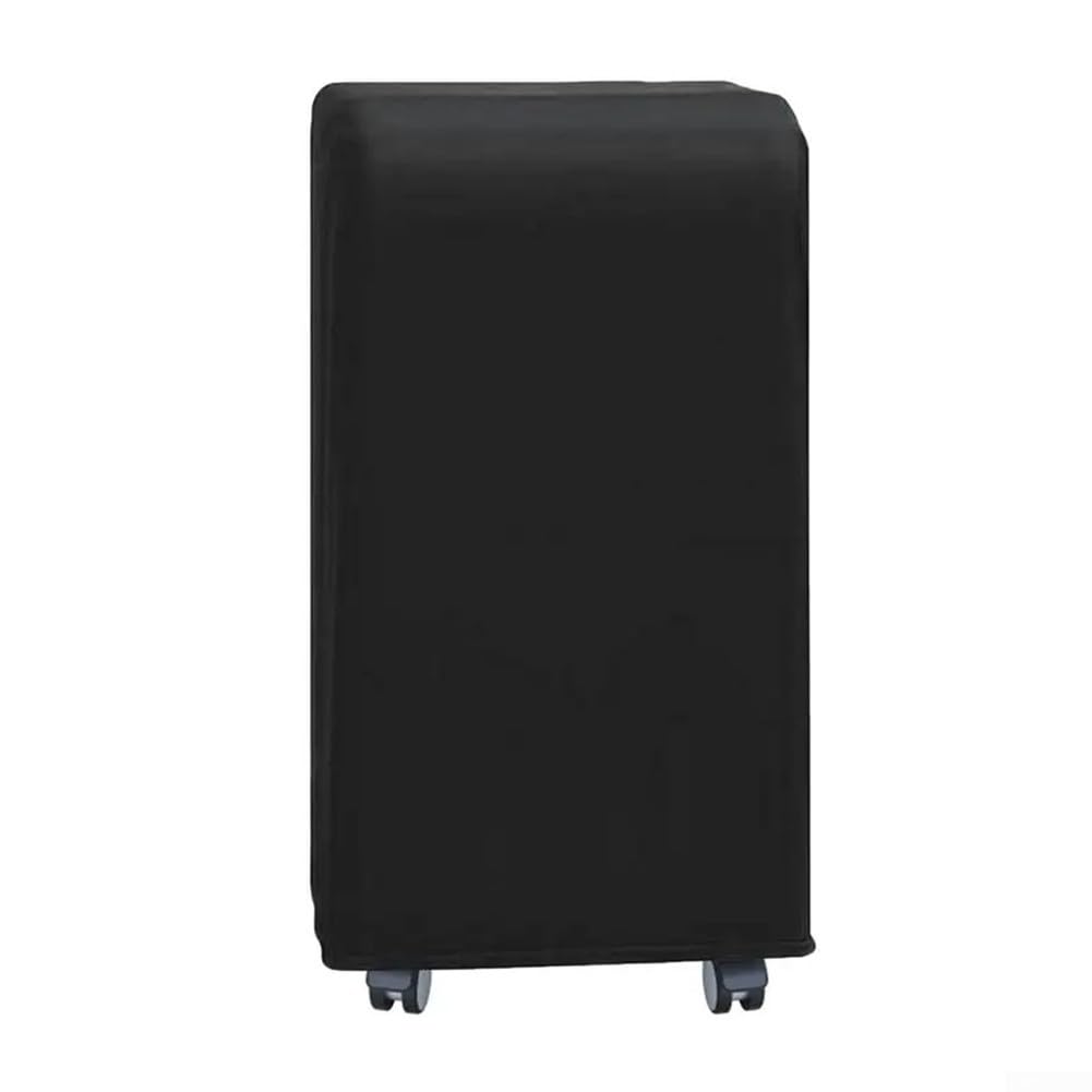 Funda portátil para aire acondicionado, correa ajustable, protector a prueba de polvo, elástico de seda de leche, ajuste para 15.7 x 18 x 30 pulgadas, bolsillo negro lavable a máquina para control