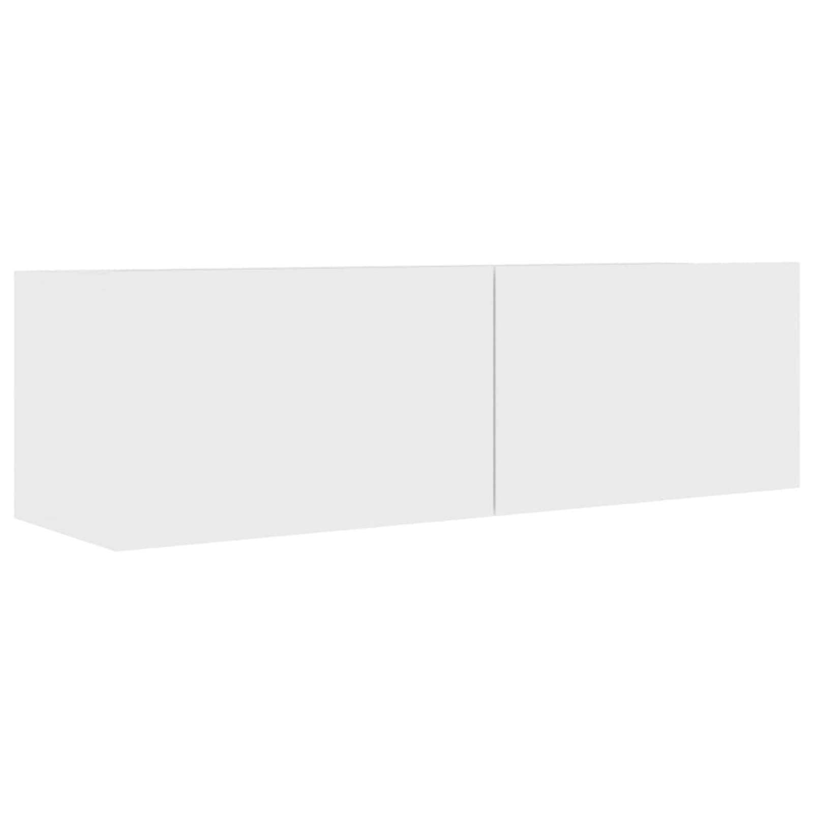 Set di Mobili Porta TV 4 pz, Moderni, Facile da Pulire, Bianco in Truciolato