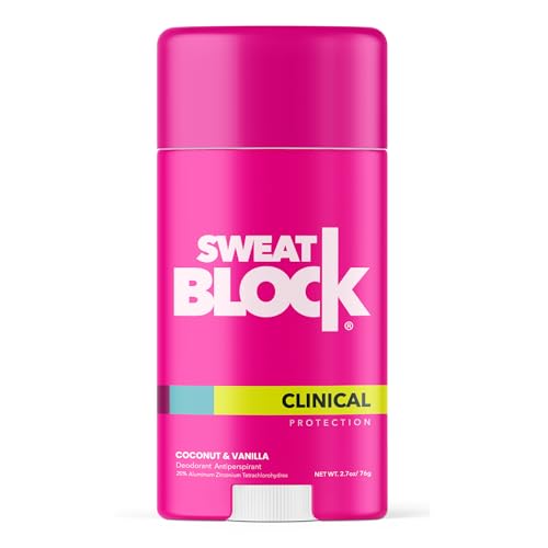 SweatBlock Clinical Strength Deodorant for Women Coconut and Vanilla Scent ...