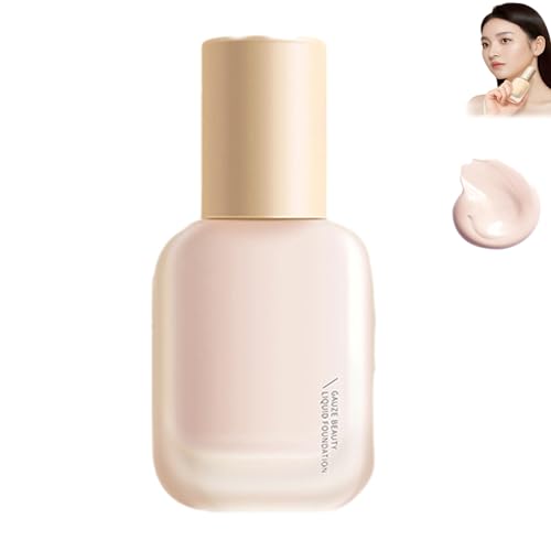 Joco Foundation, Gauze Beauty Liquid Foundation, Creamy Liquid Foundation, Makeup Concealer Sweatproof Foundation (Ivory White)