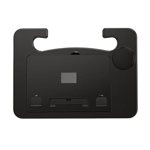 Support ordinateur voiture pliable et réglable avec porte-gobelet sécurisé noir