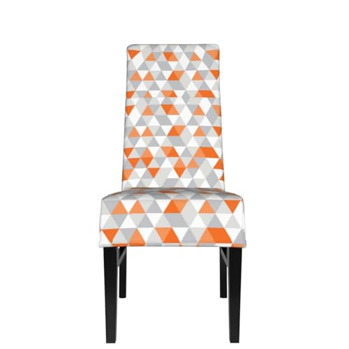 Housse de chaise infroissable protection douce salle à manger triangles