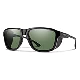 SMITH Embark Sunglasses – Performance Sports Sunglasses with Removable Side Shields for Skiing, Snowboarding, Fishing & More – For Men & Women – Black + Grey Green ChromaPop Polarized Mirror Lens