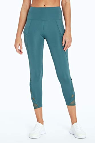 Bally Total Fitness Women's Exhale Mid-Calf Pocket Legging, North Atlantic, Large