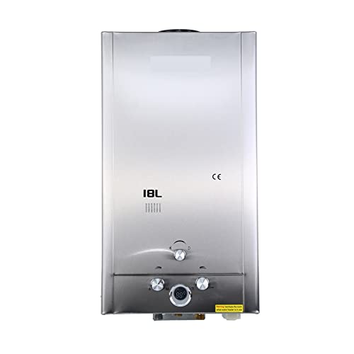 Calentador de agua eléctrico a gas propano (LPG), calentador de agua instantáneo sin tanque a gas butano para RV con kit de ducha, calentador de agua para toda la casa, para ducha, baño, cocina y la