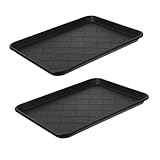 TOGEVAL 2pcs Wear-Resistant Plastic Storage Tray Multi-Function Boot Tray for Use Design Raised Edges for Shoes