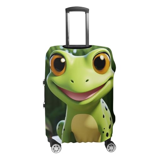 Carry on Luggage Cover Cute Frog Suitcase Covers for Luggages Tsa Approved Travel Luggage Sleeve Protector Elastic Suitcase Protector Anti-Scratch Washable Fits 19-30 Inch Case -S4