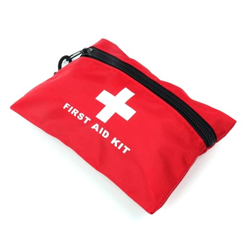 Image of Red First Aid Bag Small First Aid Kit Empty Medical Storage Bag for First Aid Kits Pack Emergency Hiking Backpacking Camping Cycling Travel Car (Red 7.9x5.5 1PC)