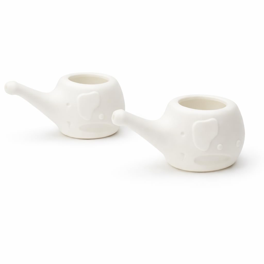 Newnik Plastic Neti Pot Elephant Shape | Nasal Wash Pot for Sinus Relief, Cold, Allergy & Congestion | Easy Flow Design, Smooth Spout, Lightweight & Durable (random color)-image-48