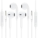 2 Pack Apple Earbuds [Apple MFi Certified] Headphones Earphones with 3.5mm Wired in Ear Headphone...