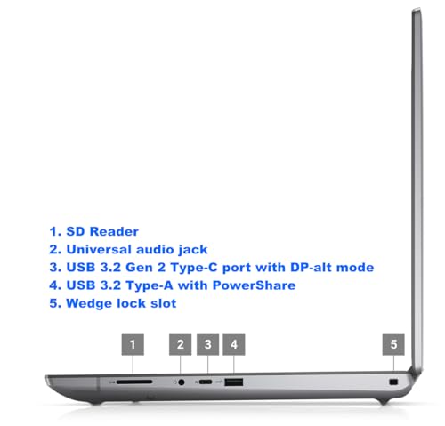 Image of Dell Precision 7680 Mobile Workstation 16 inch FHD+ Laptop, Intel Core i7-13850HX, 64GB RAM, 2TB NVMe SSD, NVIDIA RTX 1000 6GB, HDMI, Pro Support Plus - Windows 11 Pro - AI Copilot, Grey