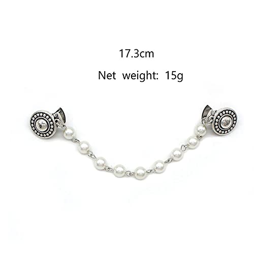 Hzyfpoy 7Pcs Retro Sweater Chain Shawl Clips Cardigan Dresses Clip Collar Clip With Chain For Women Girls #TOP4