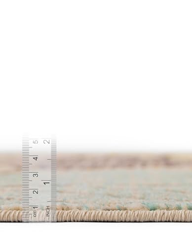 Tapete Rugs.com Casablanca 5x7 Gris Azul Marfil miniatura 2
