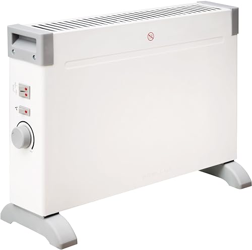 Brollux BROLLUX LUX2 Elektroheizer 2000W Konvektor Elektroheizer mit Heizlüfter Schnellheizer Mobiler Elektroheizkörper