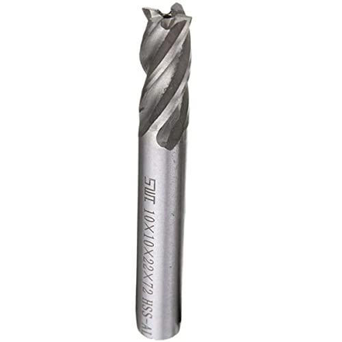 Image of Industrial Tools Super Hard High Speed Steel Straight Shank End Milling Cutter Carbide Square End Milling Cutter Carbide End Milling Cutter for Alloy Steel Hardened Steel - 4 Slots (2Pcs)