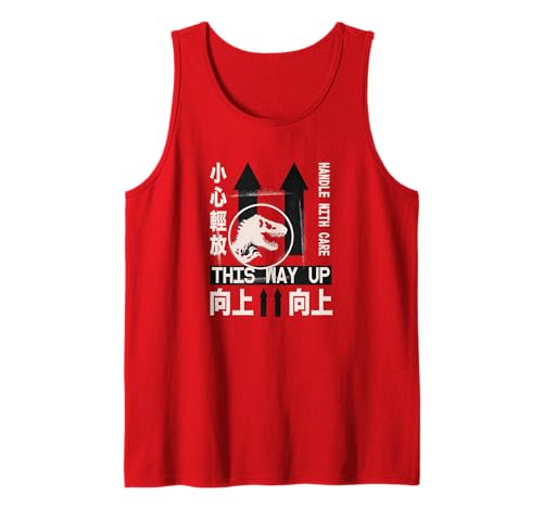 Evita el calor con la camiseta tirantes T-Rex Kanji Jurassic World de algodón suave