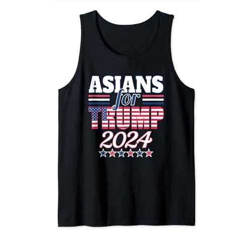Asiatici per Trump Pro Trump 2024 Elezione Trump Sostenitore Canotta