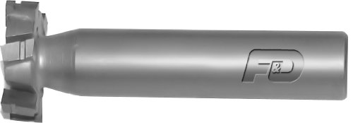 F&D Tool Company 35217 Woodruff Keyseat Cutter, Shank Type, Carbide Tipped, Straight Tooth, 808 American Standard, 1" Diameter, 1/4" Width of Face, 2 1/4" Overall Length #1