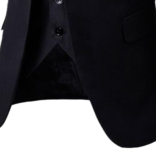 Men's Shawl Prom 3-Piece Suit Set Slim Fit Formal Party Solid Blazer Wedding Tuxedo Regular Suits3