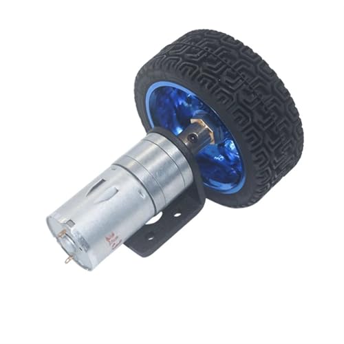 Moteur à engrenages 12V 24V DC couple élevé 25mm avec roue 65mm
