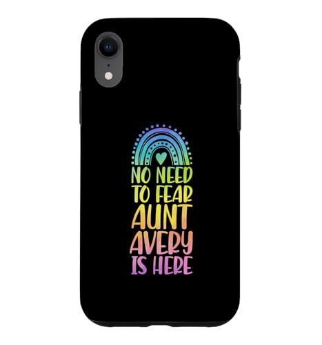 No Need To Fear Aunt Avery is Here �t�@�[�X�g�l�[�� Rainbow Auntie �X�}�z�P�[�X iPhone XR �p