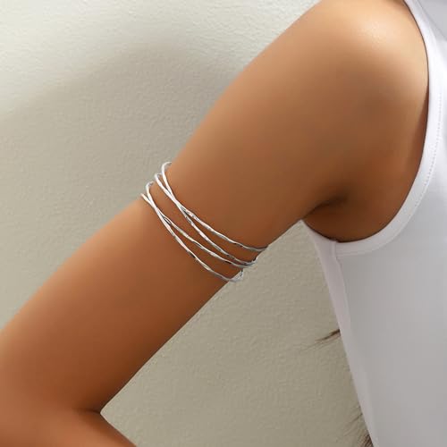 Image of Long tiantian Gold Arm Cuff Upper Arm Armband Greek Goddess Costume Jewelry