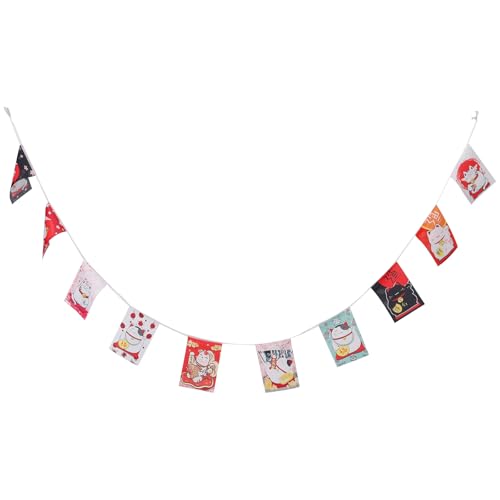 OUNONA Banderín Japones Maneki Neko Para Izakaya Y Restaurante Sushi Decoración Colgante Tradicional Japonesa Para Fiesta Y Sala De Té Bandera Ligera Y Duradera 8.3X5.7 Pulgadas