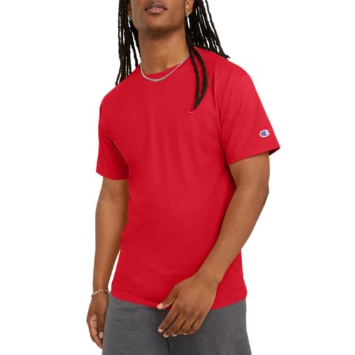 Champion mens Classic Jersey Tee Shirt, Scarlet, XX-Large US