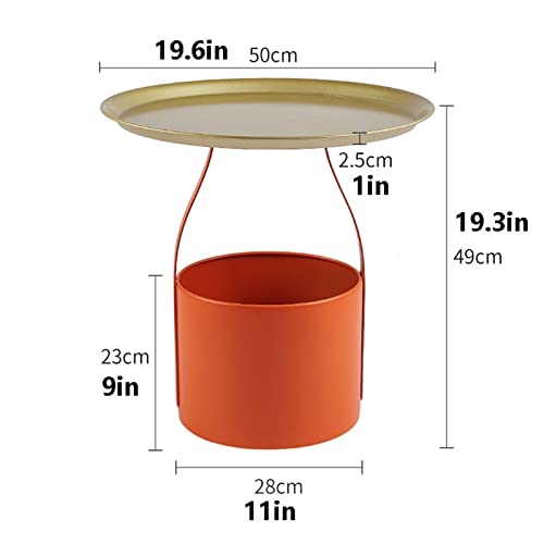 Petite table d'appoint ronde pour optimiser le rangement des petits salons - 4