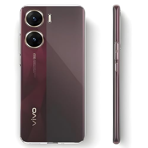 Image of Lifetime Anti-Yellow Clear Back Cover Case for Vivo V29e (Sleek Crystal Hard Back | Shockproof Protection with Camera Protection)