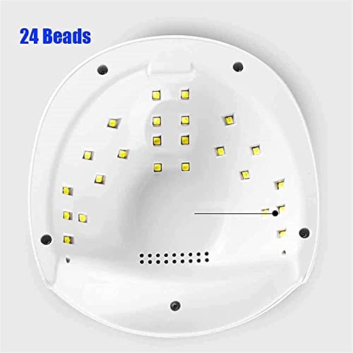 52W Uv Light Nail Lamp With 24 Beads Nail Polish Dryer Machine Smart Auto-Sensing Gel Polish Nail Dryer,Gold #TOP3