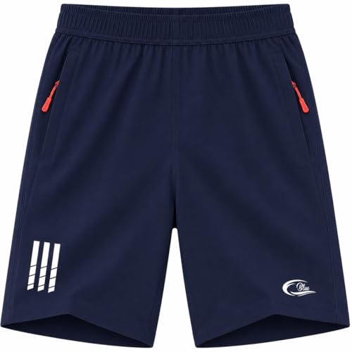 Image of CBlue Men's Outdoor Quick Dry Lightweight Sports Shorts with 2 Zipper Pockets, Breathable Hiking Running Gym Workout Athletic Shorts | CBblue Men's Quick Dry Sports Shorts with Zipper Pocket