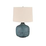 Signature Design by Ashley - Malthace Metal Table Lamp - Hammered Metal - Patina Blue