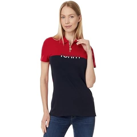 Tommy Hilfiger Women's Colour Block Polo Tee Cover