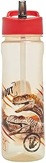 Jurassic World Dominion Flip Up Straw Water Bottle 600ml  Official Merchandise by Polar Gear  Kids Reusable Non Spill - BPA Free - Recyclable Plastic - Ideal For School Nursery Sports Picnic  Red