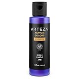 Arteza Iridescent Acrylic Paint, Storm Purple, 118 ml Bottle, Heavy Body Acrylic Paint, Professional...