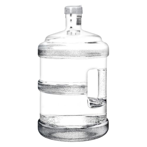 Botella de agua clara de 2 galones, recipiente portátil para almacenamiento de agua con asa, contenedor reutilizable de gran capacidad para camping al aire libre