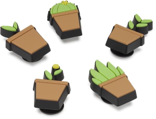 Image of Crocs Jibbitz Charms - Plants & Animals - Flowers - Summer - 100% Man-made Material - Easy Attachment Potted Plant 5-Pack One Size One Size
