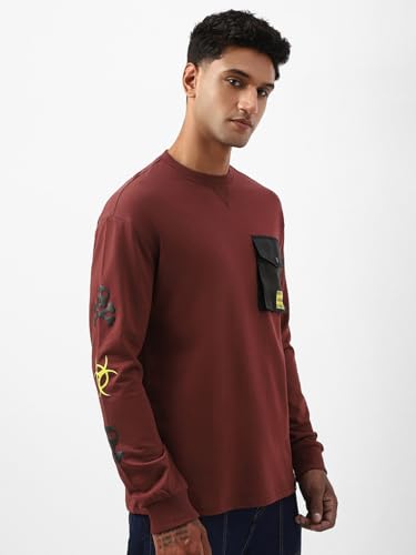 Image of Bewakoof Men's Cotton Graphic Print Oversized Fit T-Shirt