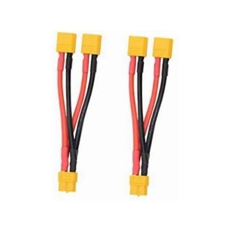 XT60 Seriell Adapter XT60 Serien-Adapter Mit 2 Buchsen – 12AWG Kabel Für Lipo-Akkus In Serie (Y-Kabel) XT60 Adapterkabel Seriell - Foto 8