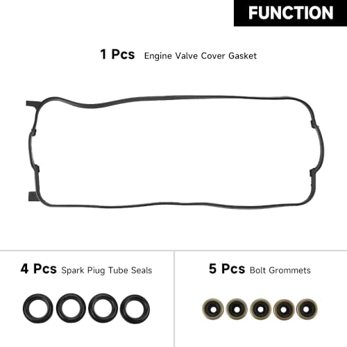 Engine Valve Cover Gasket Set VS50493R - Compatible for Honda Accord 2.2L L4 1994-1997/2.3L L4 1998-2002 for Honda Odyssey 2.3L L4 1998-1998 for Acura CL 2.2L L4 1997-1997/2.3L L4 1998-1999 by YOLLKY - Image 4