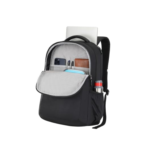 Image of American Tourister Valex Neo Style 01 Laptop Backpack | Spacious Bag for Men & Women | 17 inch Laptop Compartment | 3.5 Compartments | Stylish Everyday Backpack | Jet Black | 1 Year Global Warranty