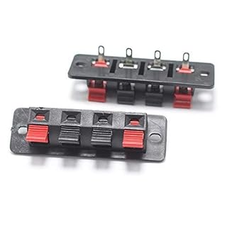 SP Electron Speaker Wire Connector Jointer Terminal 4 Pin Wp 4 Pole External Banana Jack Speaker Amplifier Wire Clip Connectors (Pack of 10)